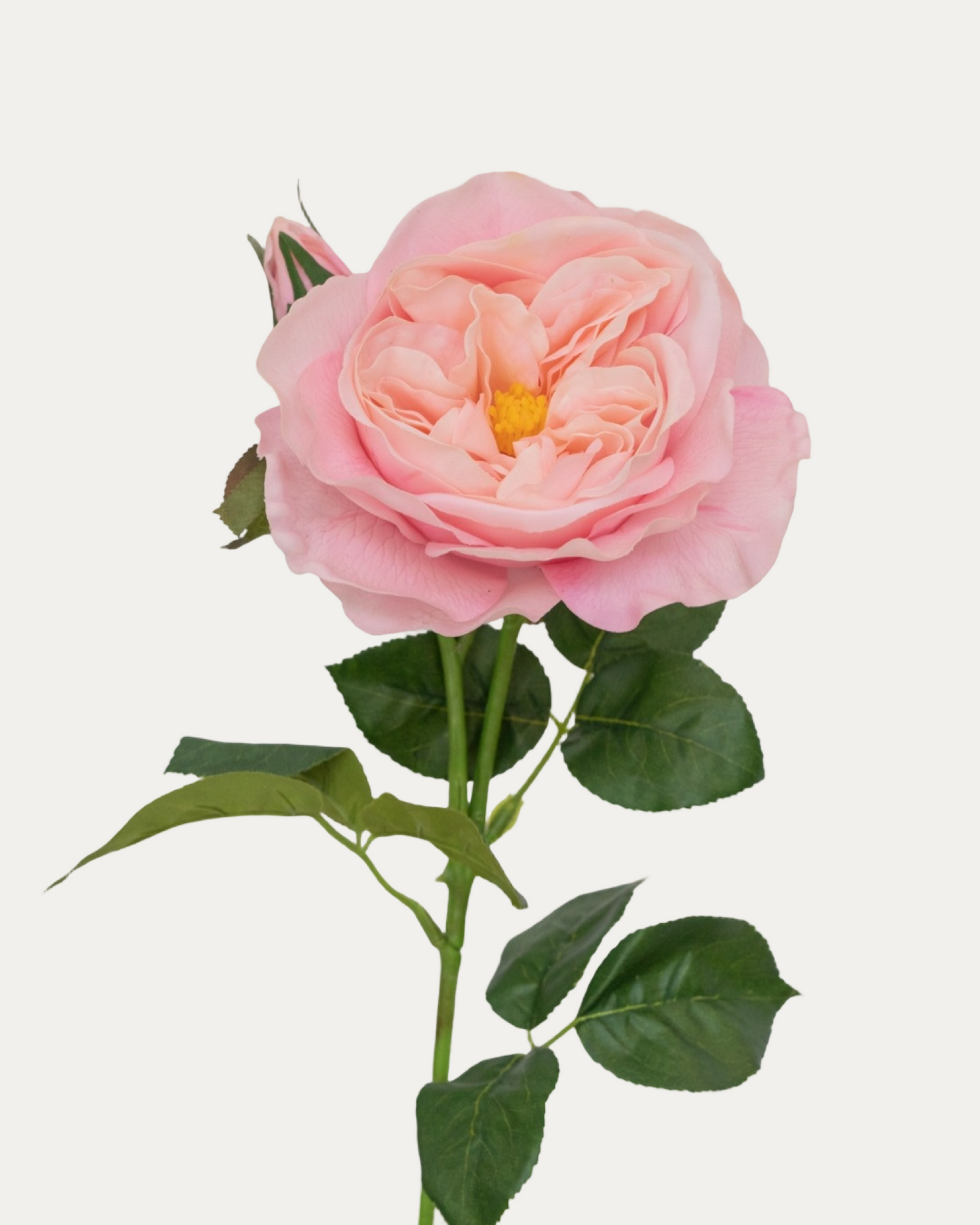 Mayras Bridal Pink Rose with Bud -Artificial Real Touch