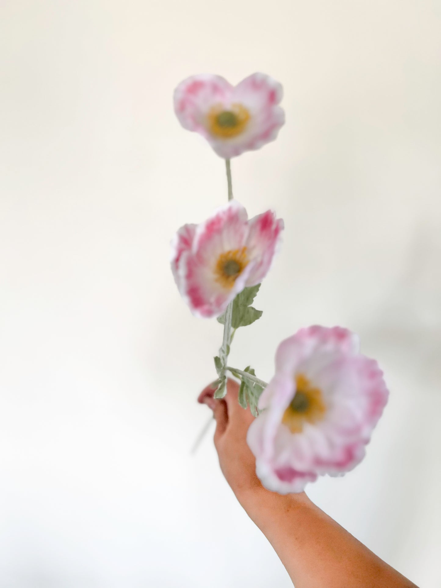 Pink Shirley Poppy-Artificial Real Touch Flower