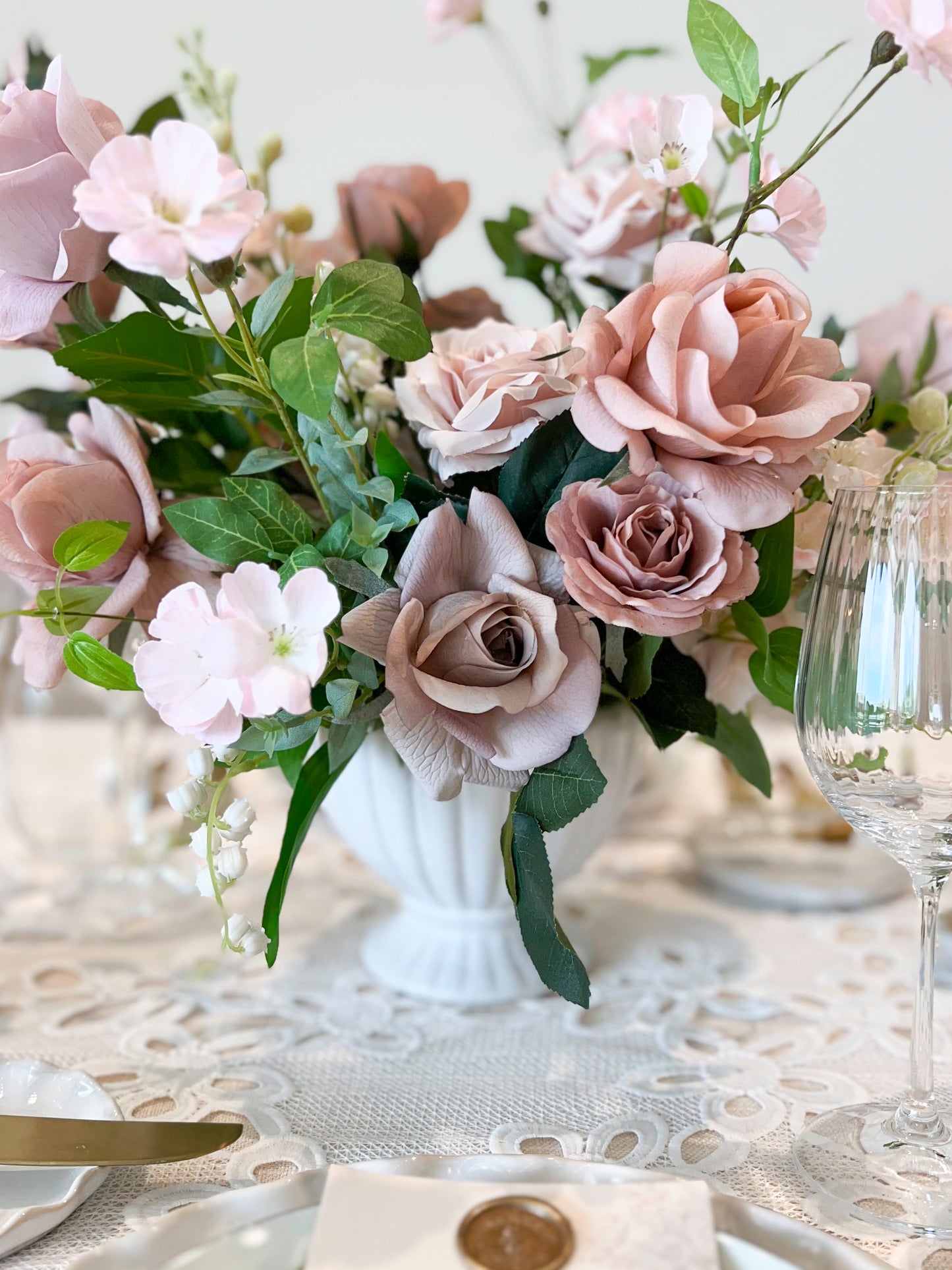 Blush Wild Geranium -Artificial Silk Flower
