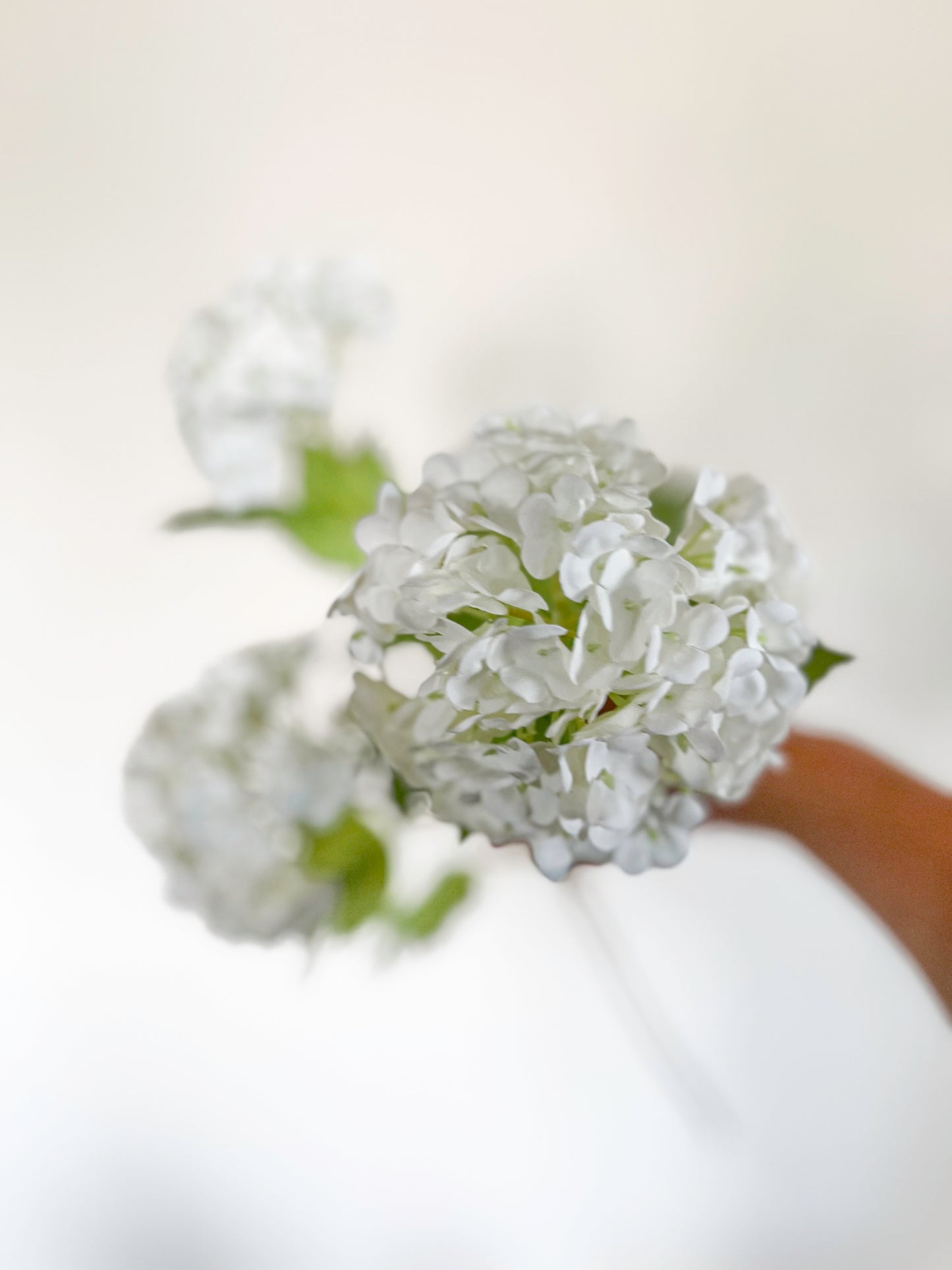 White Snowball Hydrangea -Artificial Real Touch