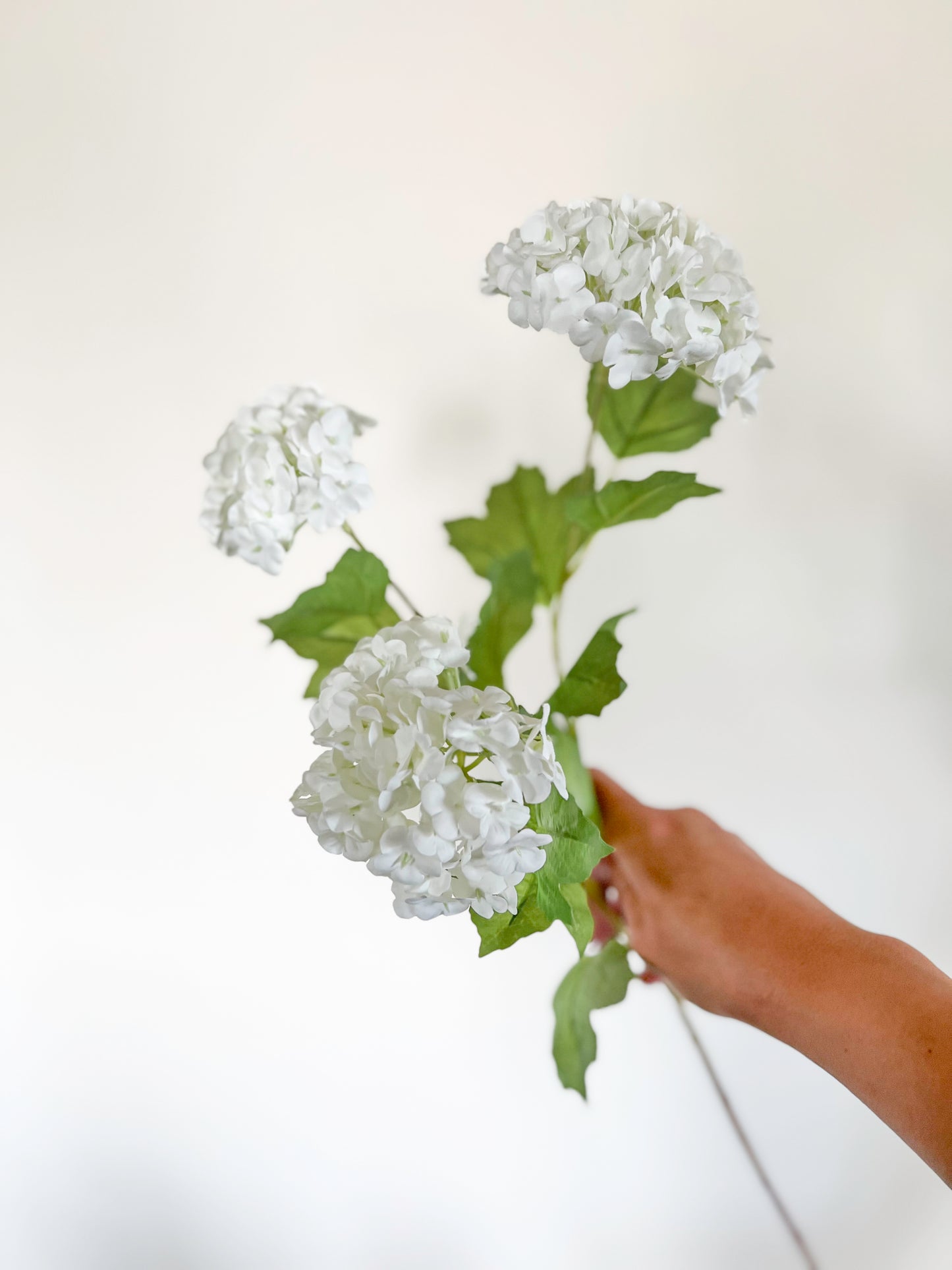 White Snowball Hydrangea -Artificial Real Touch