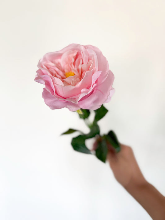 Mayras Bridal Pink Rose with Bud -Artificial Real Touch