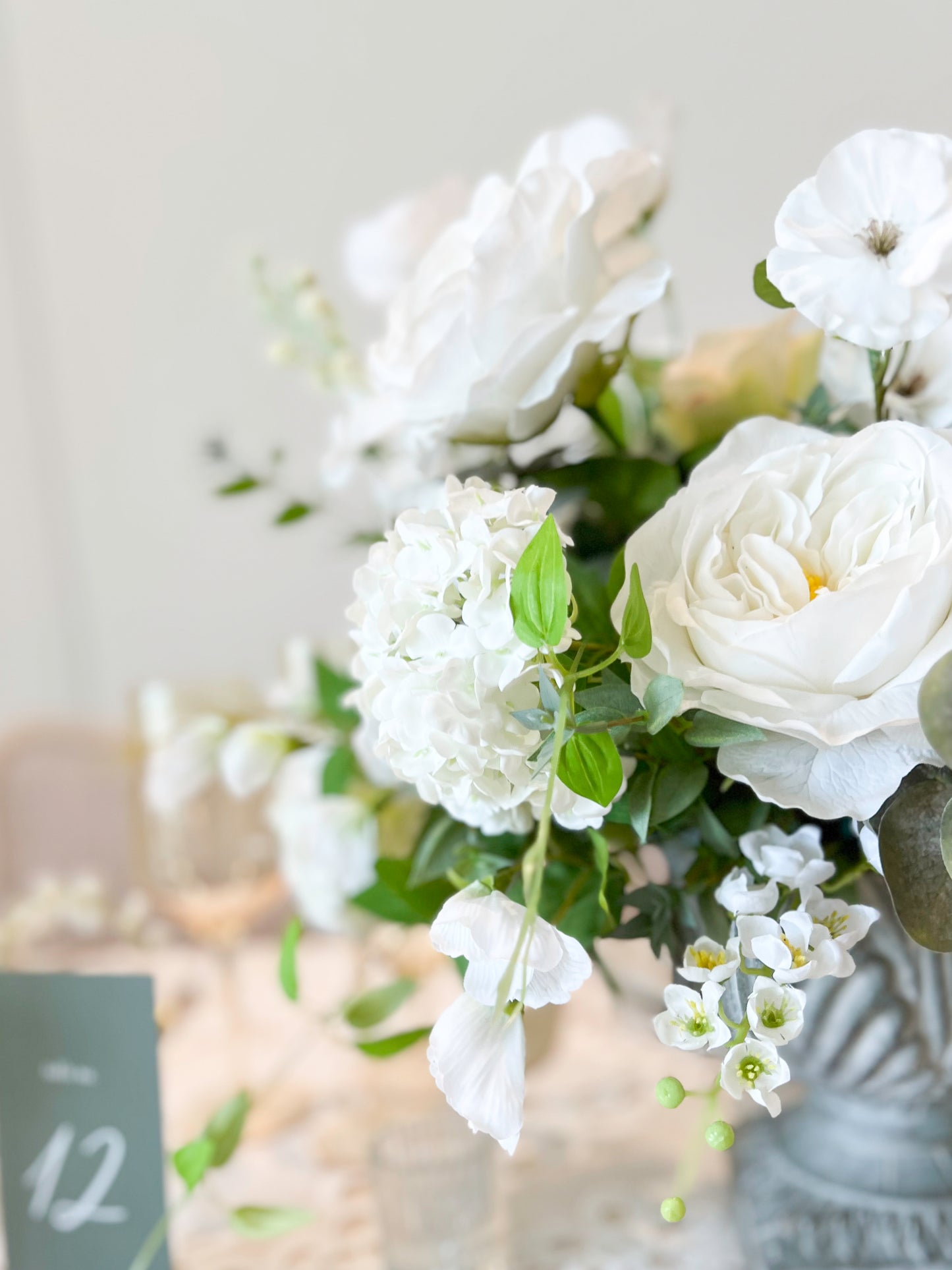 White Sweetpea -Artificial Real Touch