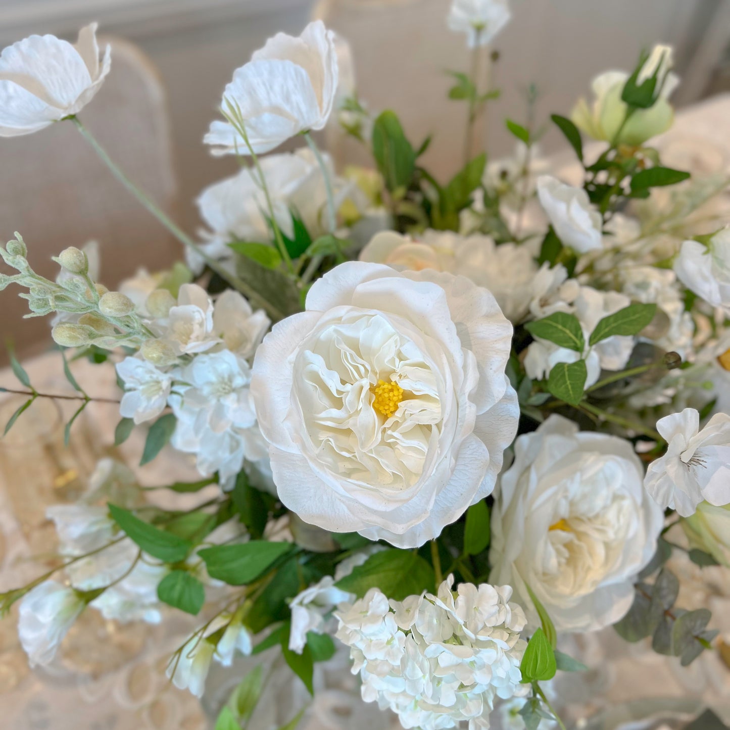 White Delphinium -Artificial Real Touch