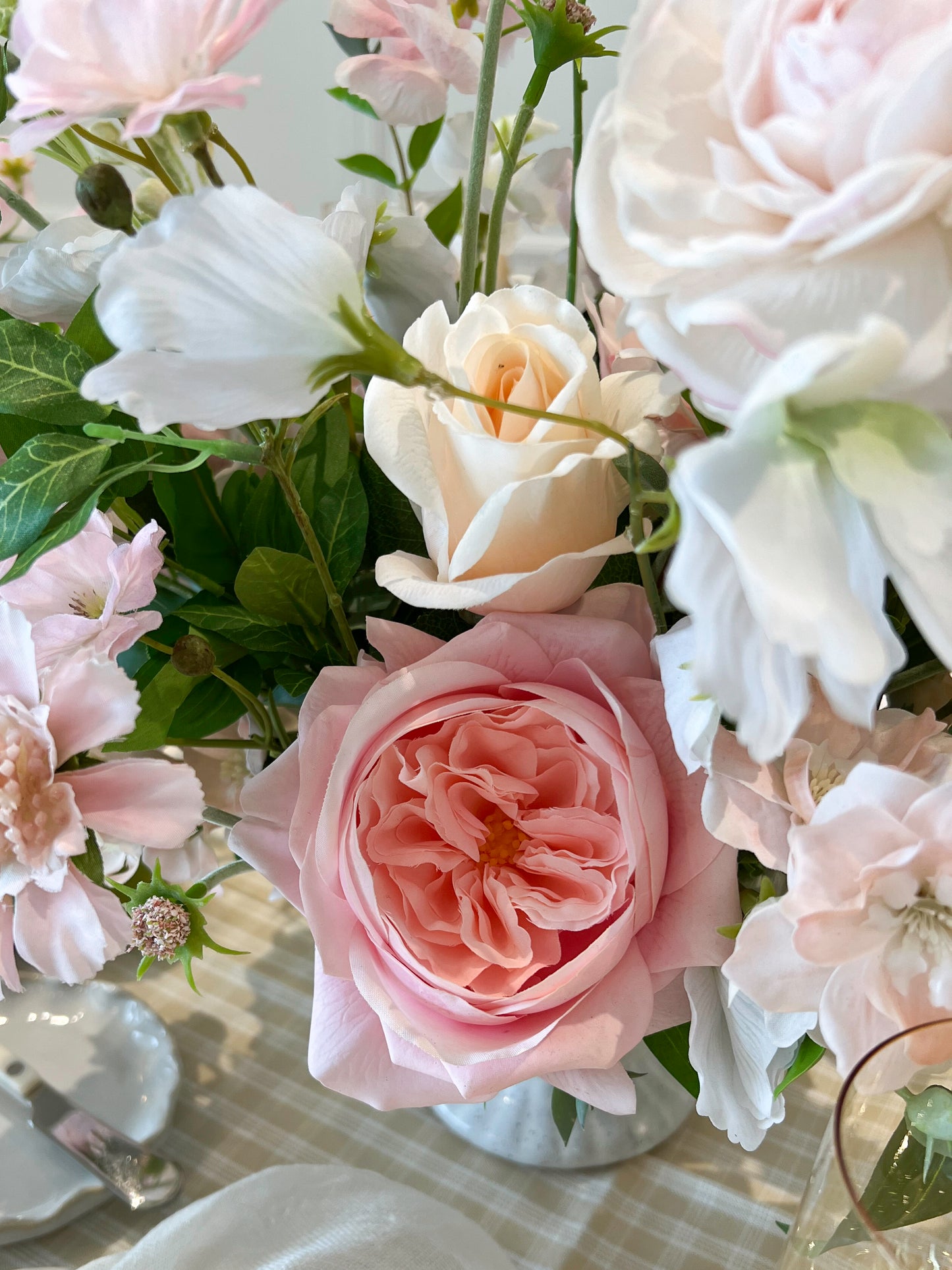 Mayras Bridal Pink Rose -Artificial Real Touch