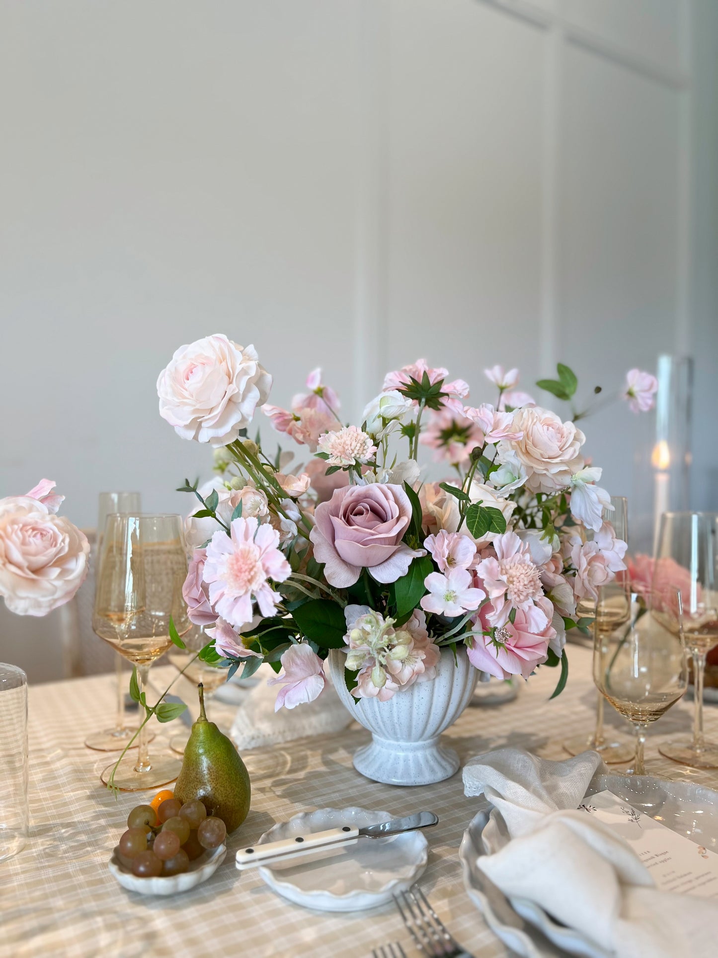 Blush Italian Cloony Ranunculus -Artificial Real Touch