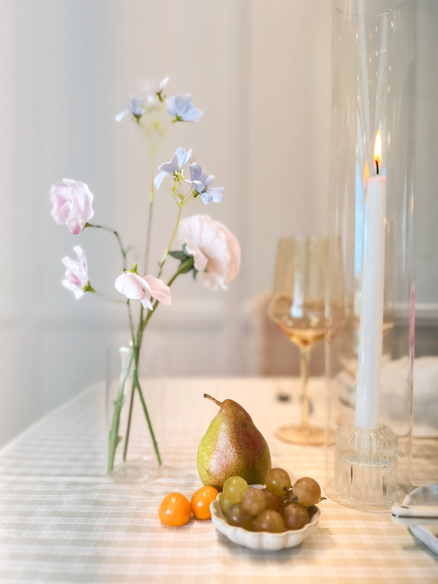 Blush Italian Cloony Ranunculus -Artificial Real Touch