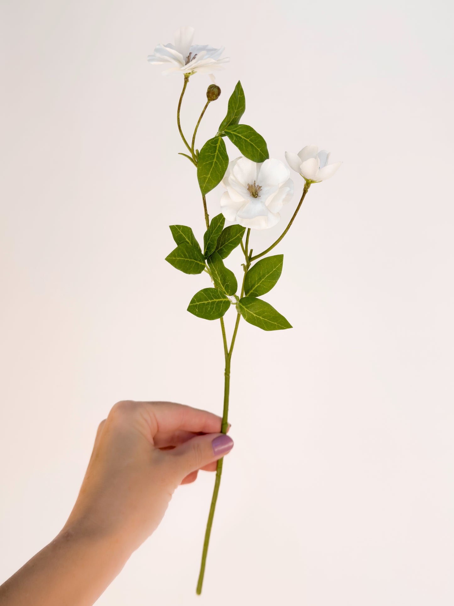 White Wild Geranium -Artificial Silk Flower