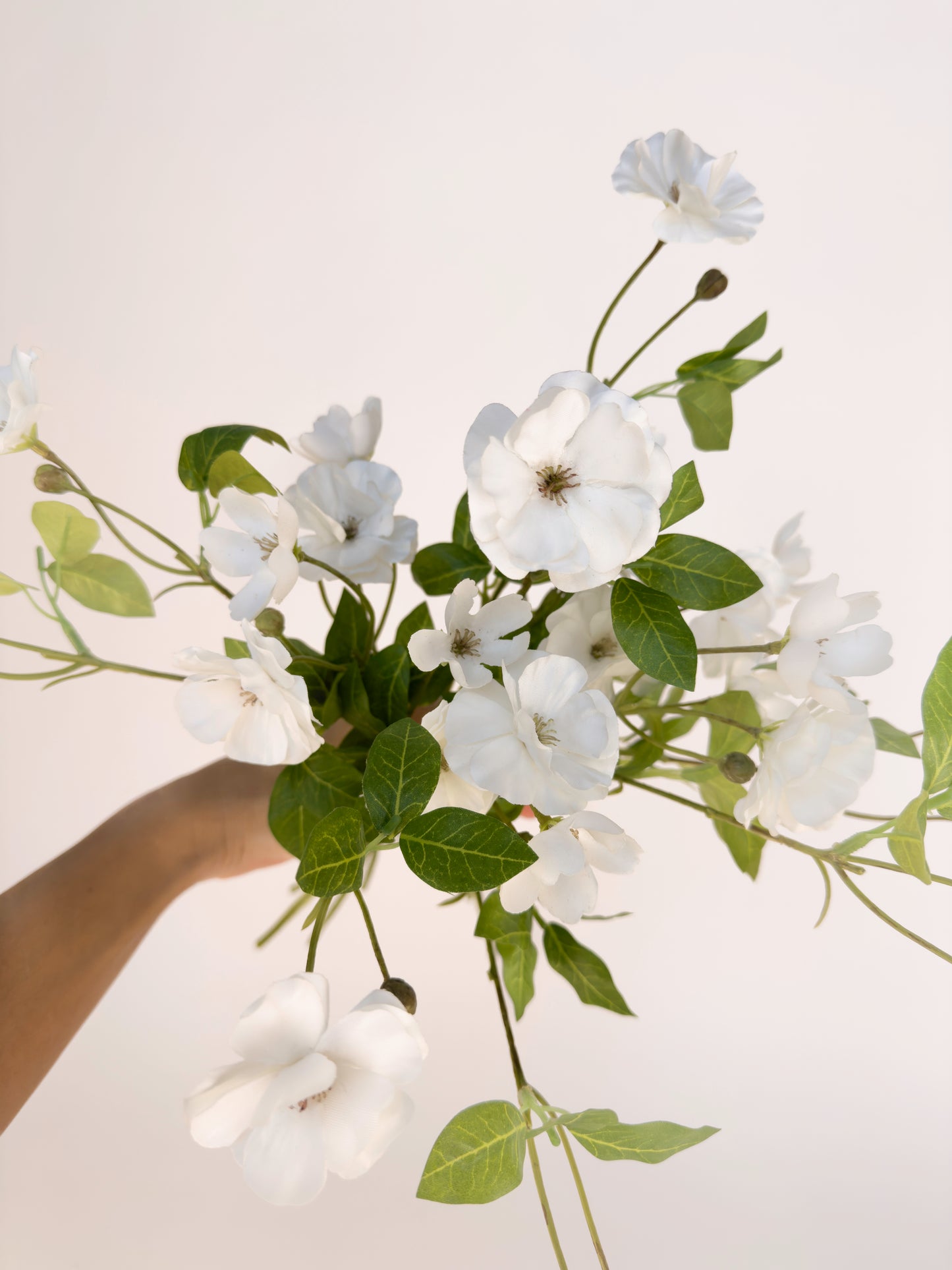 White Wild Geranium -Artificial Silk Flower