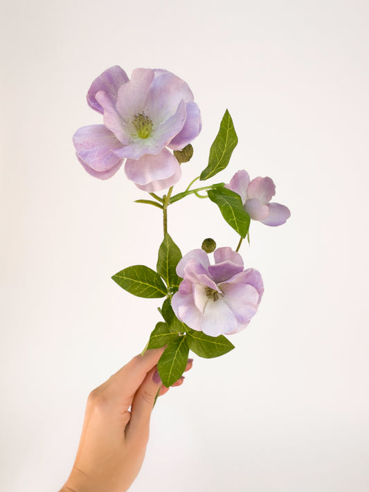 Purple Wild Geranium -Artificial Silk Flower