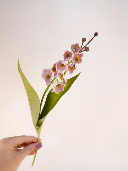Pink Lily Of The Valley Stem -Artificial Silk