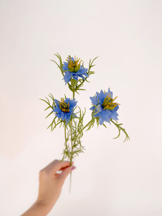 Blue Nigella -Artificial Real Touch Flower