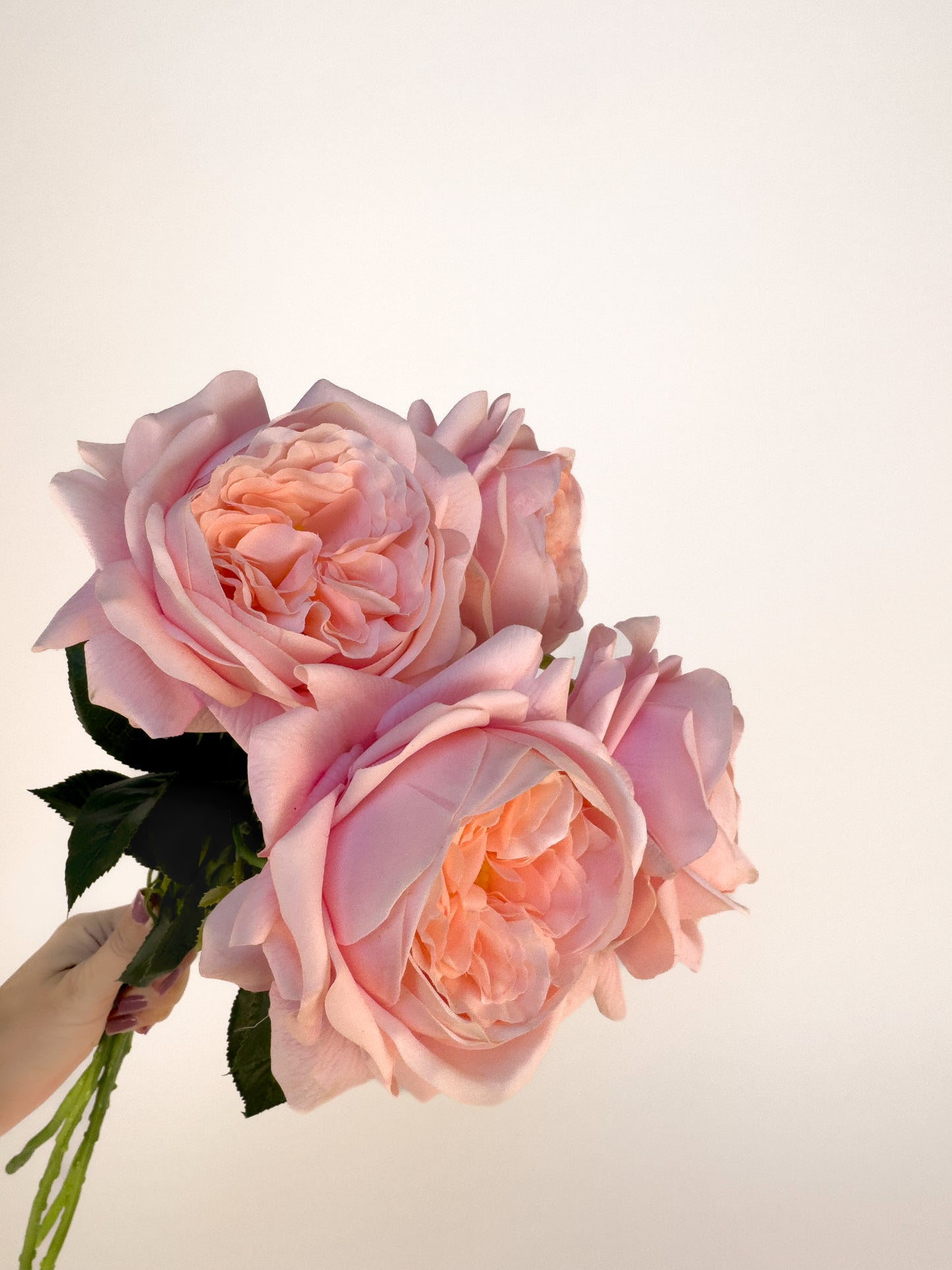 Mayras Bridal Pink Rose -Artificial Real Touch