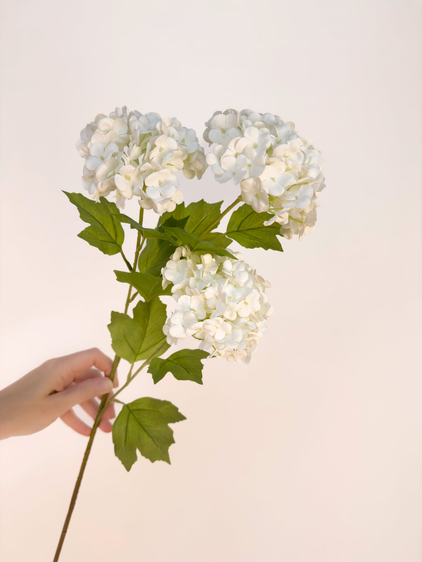 White Snowball Hydrangea -Artificial Real Touch